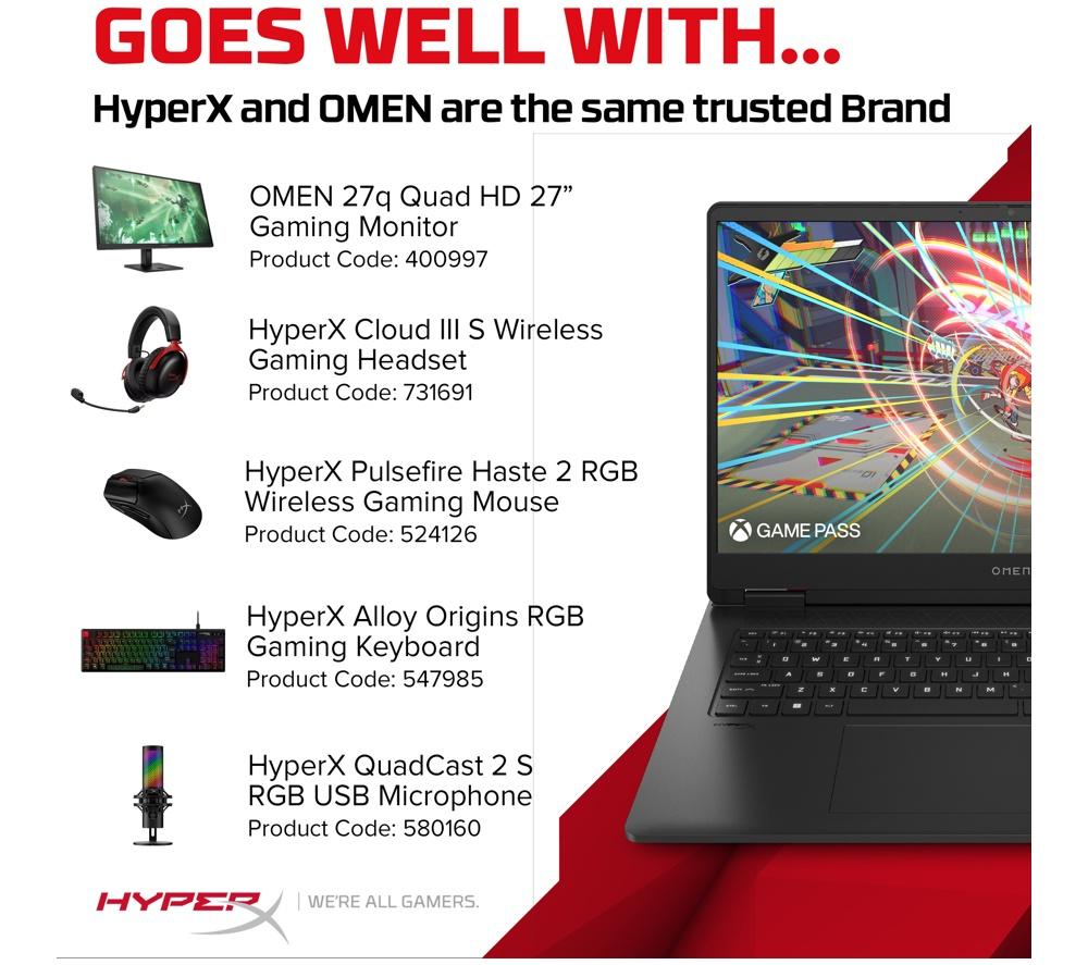 HP OMEN 17-db1508na 17.3" Gaming Laptop - AMD Ryzen AI 7, RTX 5070, 1 TB SSD