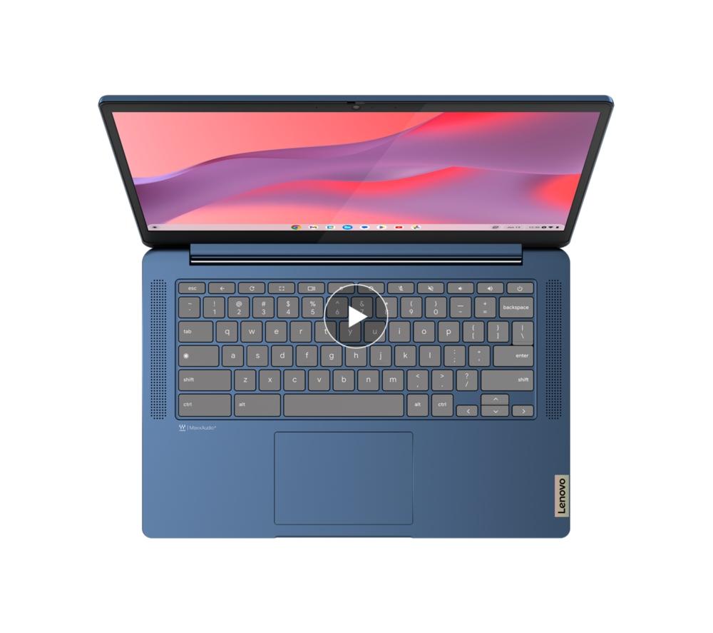LENOVO IdeaPad Slim 3 14" Chromebook - MediaTek Kompanio 520, 128 GB eMMC, 4GB RAM, Blue