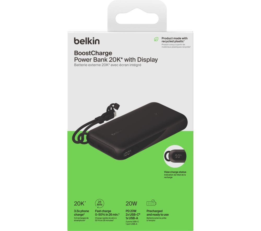 BELKIN BoostCharge 20000 mAh Portable Power Bank - Black