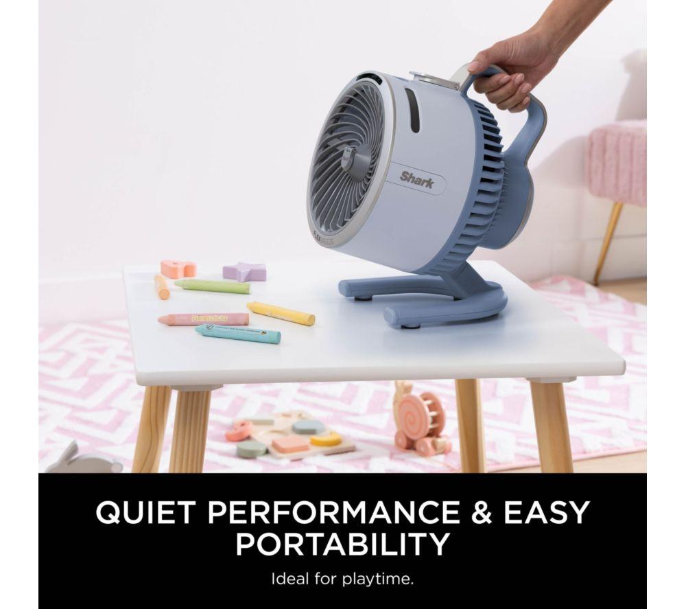 SHARK FlexBreeze HydroGo FA050UKBL Portable 6.8" Misting Turbo Fan - Glacier Blue & Cool Gray