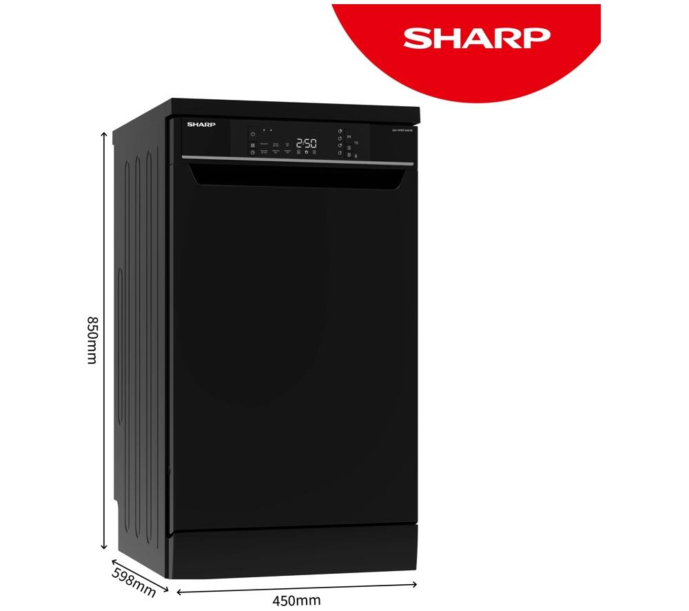Lavavajillas compacto SHARP QW-NS1EF49E0B-EN - Negro