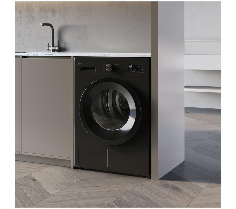 Secadora de Bomba de Calor LG Serie 2 ThinQ RHX1009NNK de 9 kg - Negro Ónix