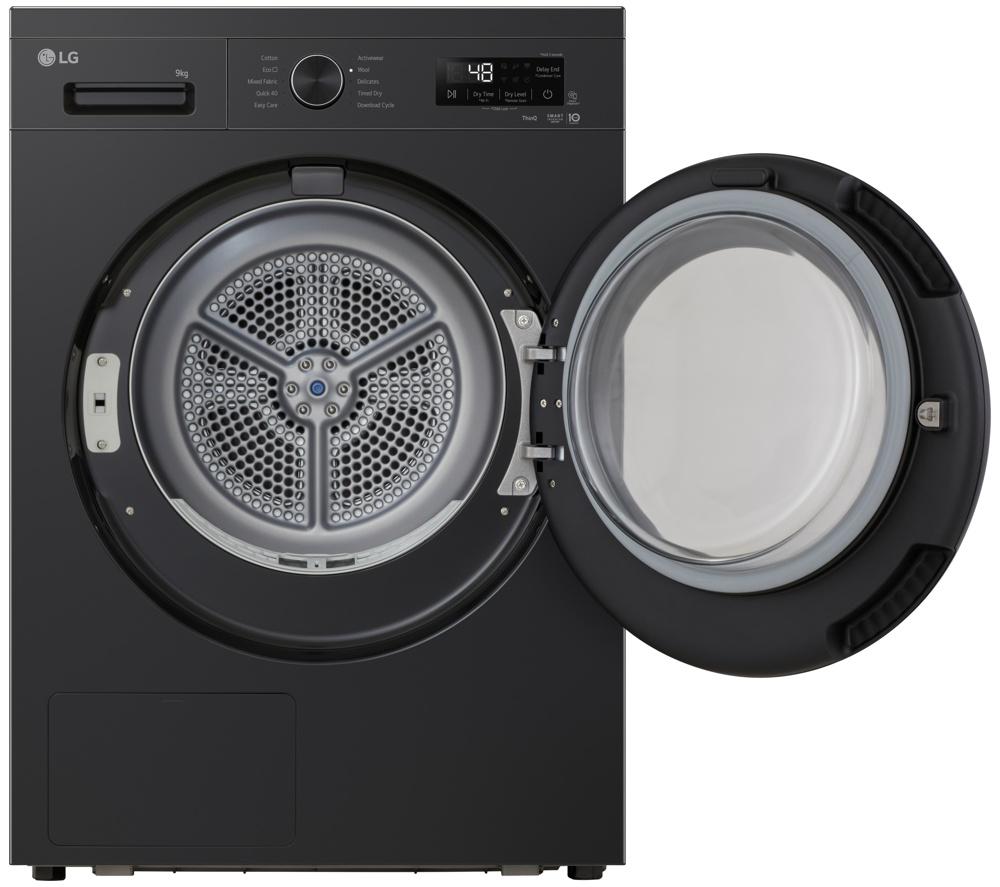 Secadora de Bomba de Calor LG Serie 2 ThinQ RHX1009NNK de 9 kg - Negro Ónix