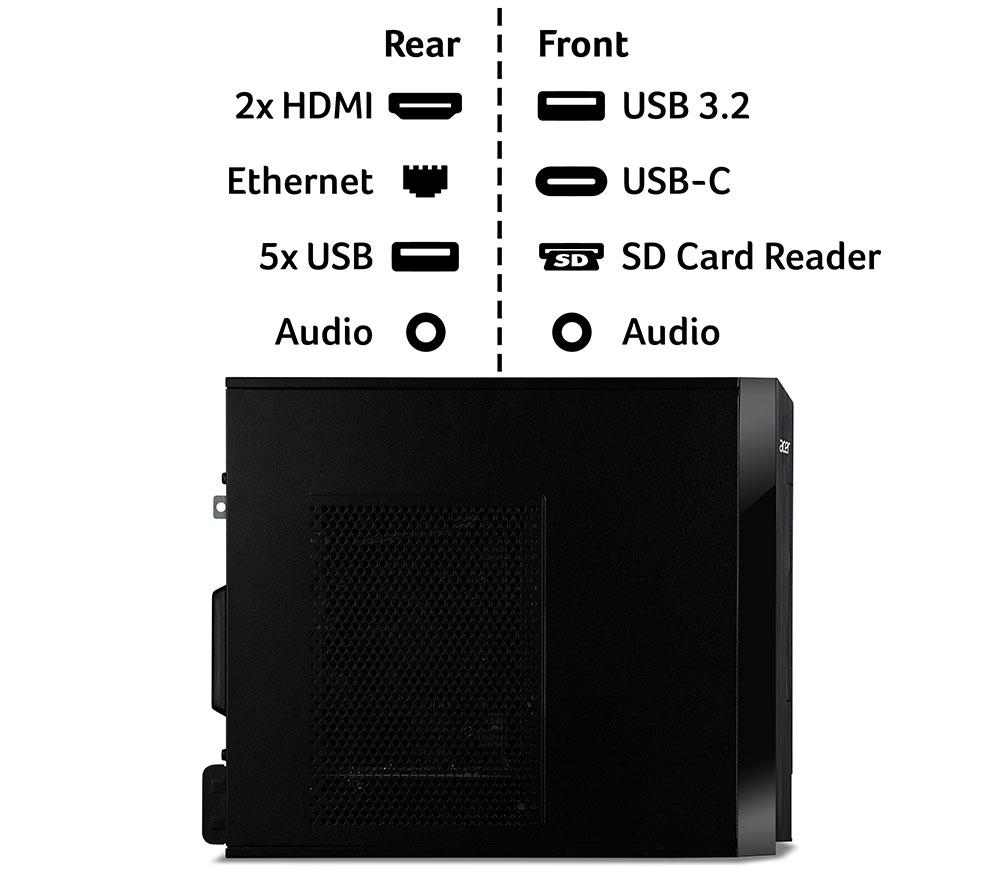 ACER Aspire XC-1785 Desktop PC - Intel® Core™ i7, 512 GB SSD, Black