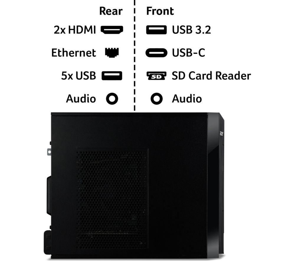 ACER Aspire XC-1785 Desktop PC - Intel® Core™ i7, 512 GB SSD, Black