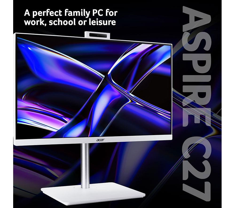 ACER Aspire C27-A 27" All-in-One PC - Intel® Core™ i7, 1 TB SSD, White