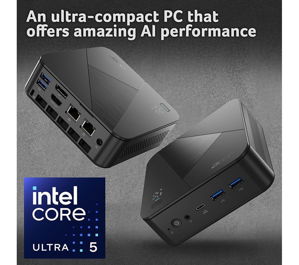 Mini PC de sobremesa ACER Revo RB-102 - Intel® Ultra 5, 512 GB SSD, Negro