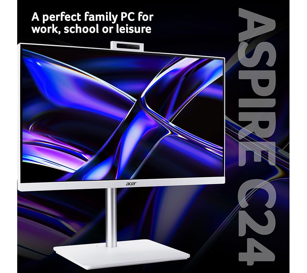 ACER Aspire C24-A 23.8" All-in-One PC - Intel® Core™ i5, 512 GB SSD, White