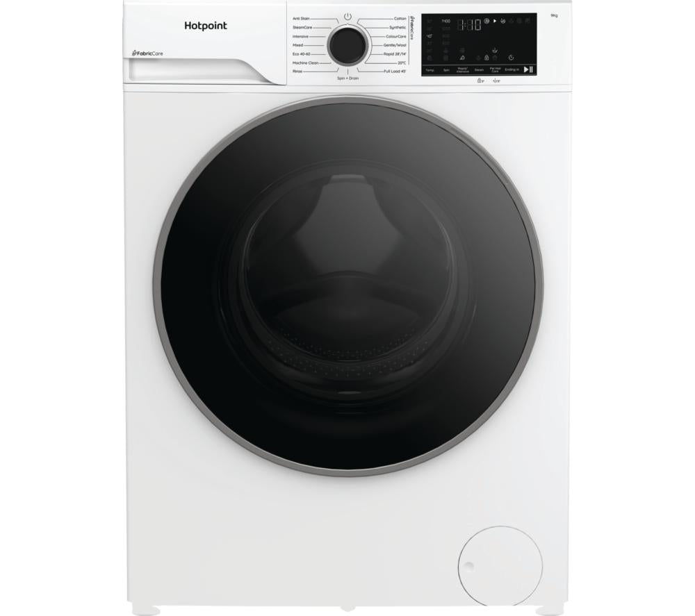 HOTPOINT FabricCare HBCA 93 CARE UK 9 kg 1400 Spin Washing Machine - White