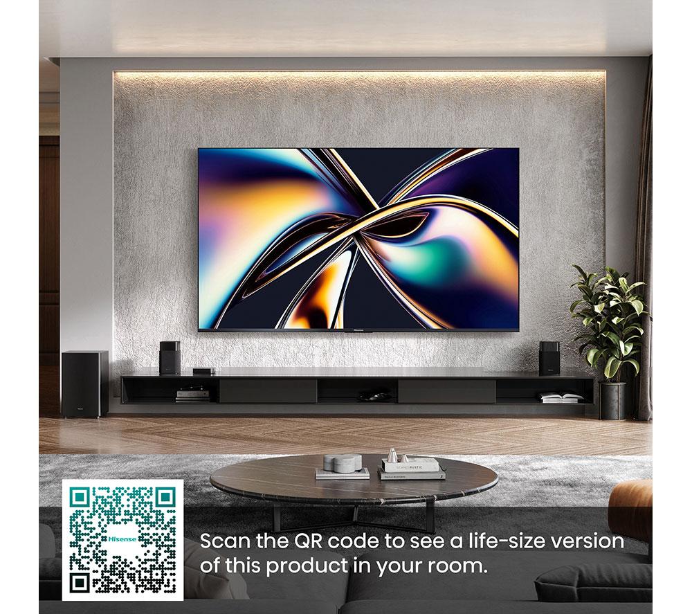 HISENSE U8Q 85" Mini LED 4K 165Hz Smart AI TV with Freely - 85U8QTUK