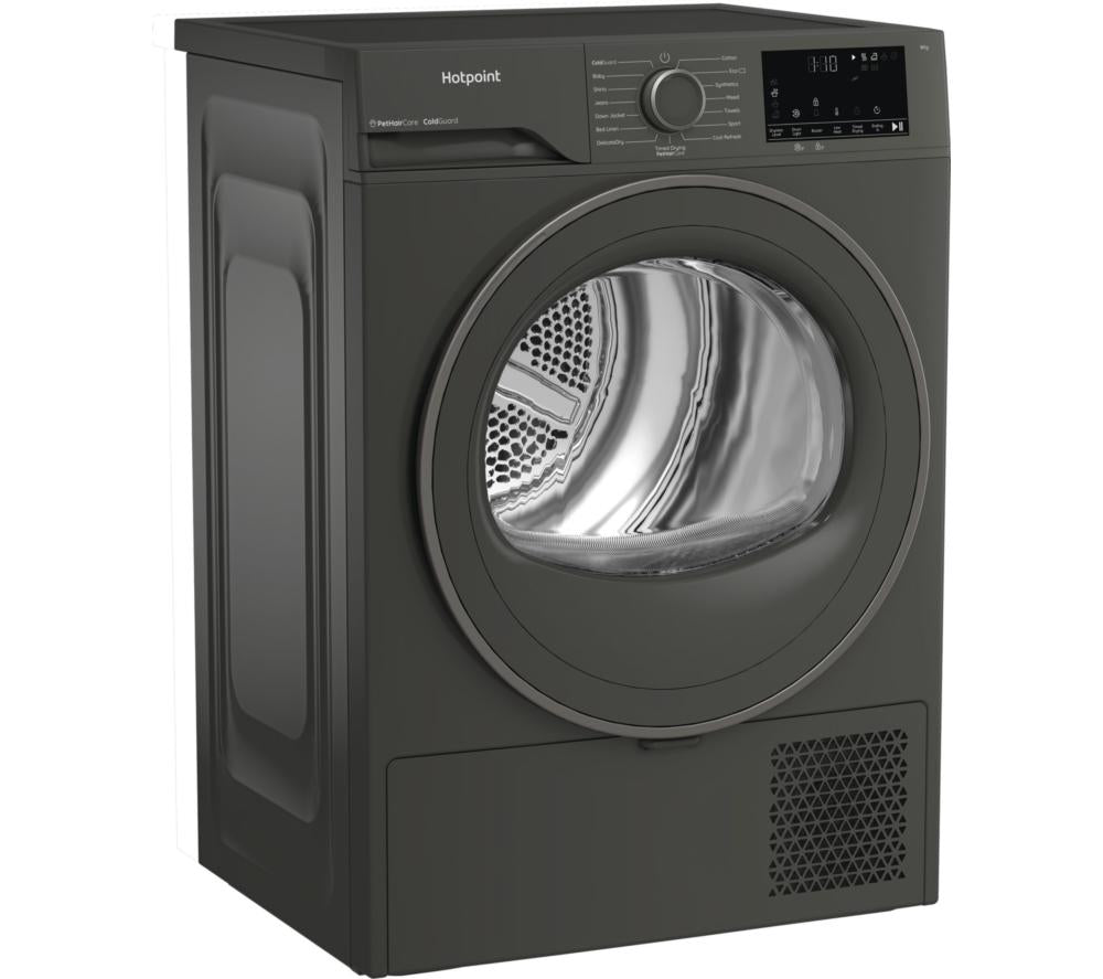 HOTPOINT PetHairCare C HSD 82M GG UK 8 kg Heat Pump Tumble Dryer - Dark Grey