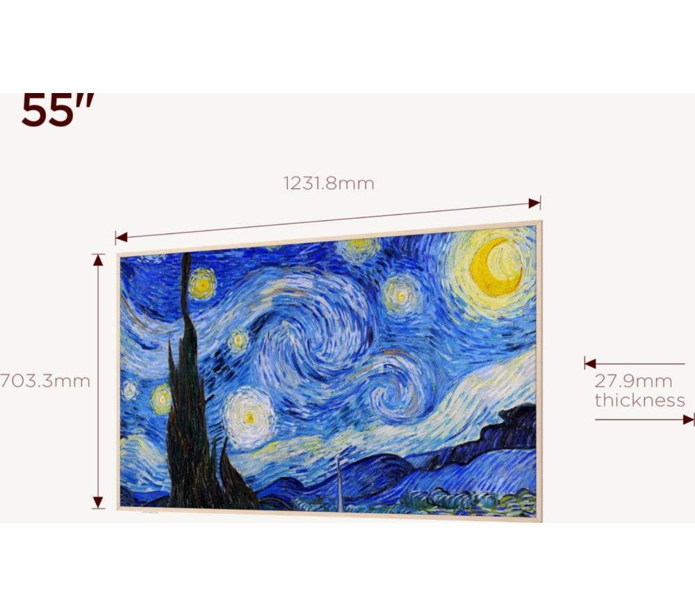 TCL NXTVISION A300W TV inteligente QLED 4K HDR de 55 pulgadas con Google TV - 55A300W-UK