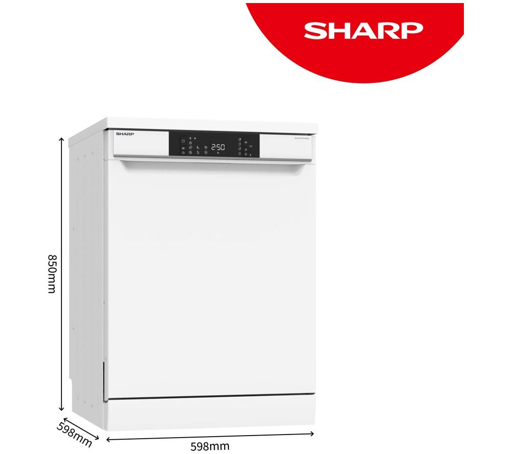 SHARP QW-NA1FF47D3W2-EN Lavavajillas de tamaño estándar - Blanco