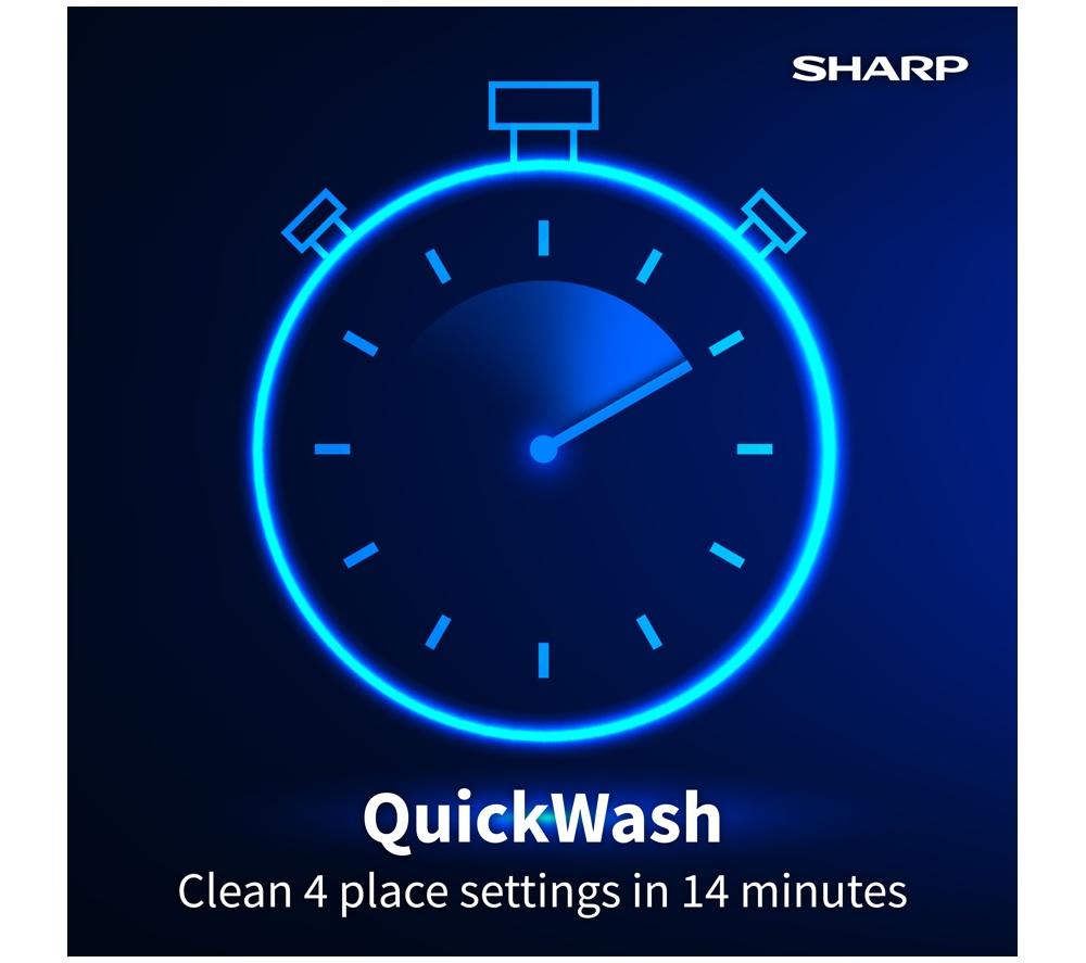SHARP QW-NA1FF47D3W2-EN Lavavajillas de tamaño estándar - Blanco