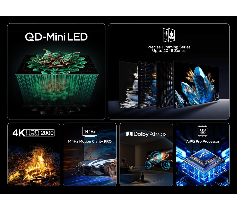 TCL C7K 115" QD-Mini LED 4K HDR Smart Google TV - 115C7K-UK