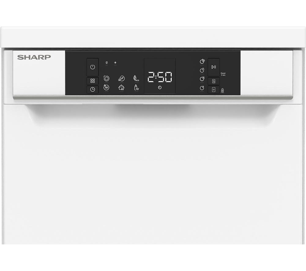 SHARP QW-NS1EF49E0W-EN Slimline Dishwasher - White