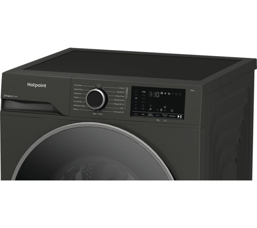 Lavadora HOTPOINT FabricCare HBCA 103G CARE UK de 10 kg y 1400 rpm - Gris Manhattan