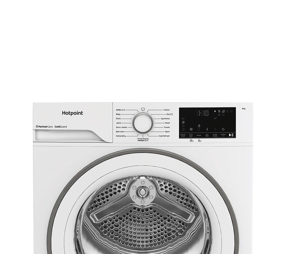 HOTPOINT PetHairCare C HSD 82M WW UK 8 kg Heat Pump Tumble Dryer - White