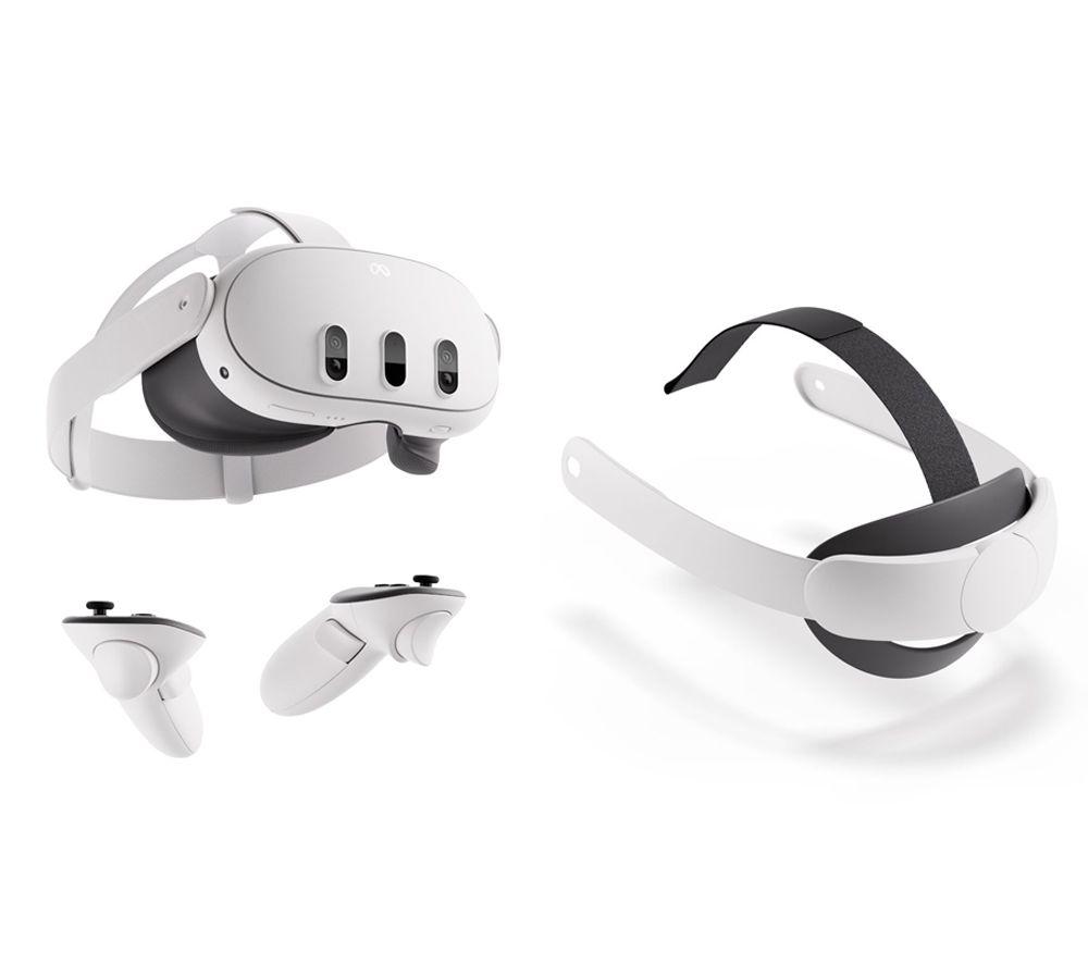 META Quest 3 Virtual Reality Headset & Quest 3/3S Elite Strap Bundle