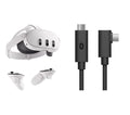 META Quest 3 Virtual Reality Headset & Quest Link Cable USB Type-C Bundle
