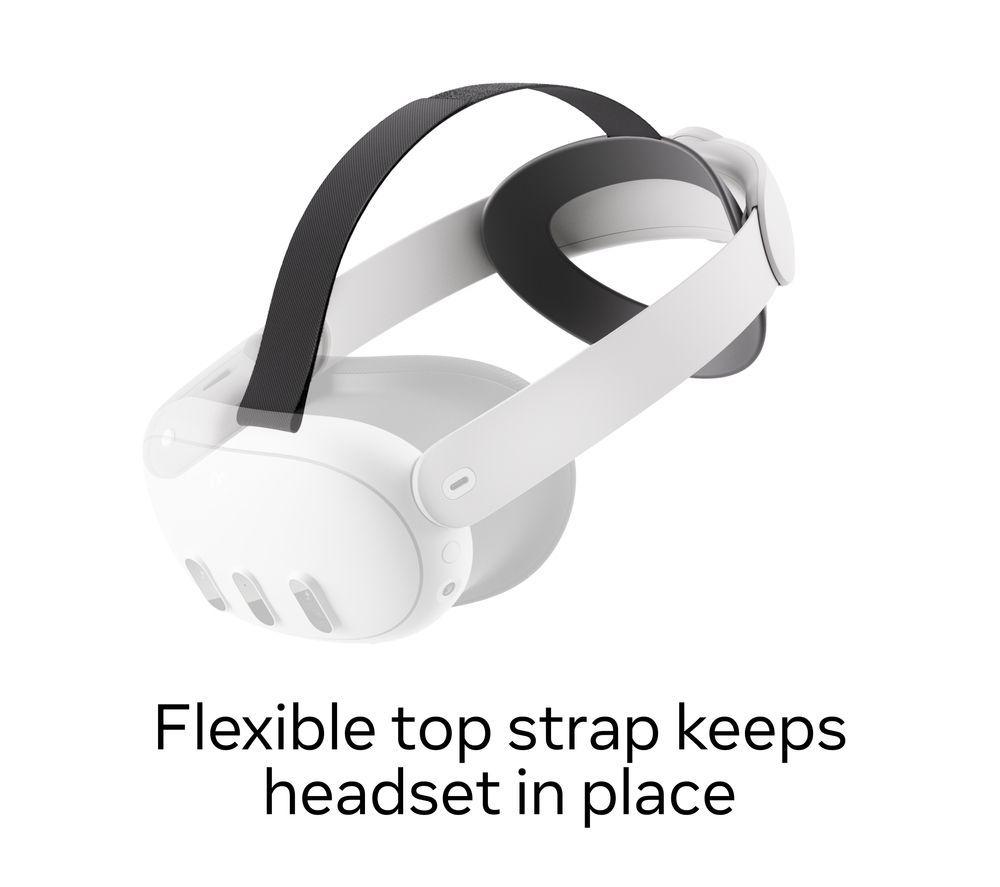 META Quest 3S Mixed Reality Headset 128GB & Quest 3/3S Elite Strap Bundle