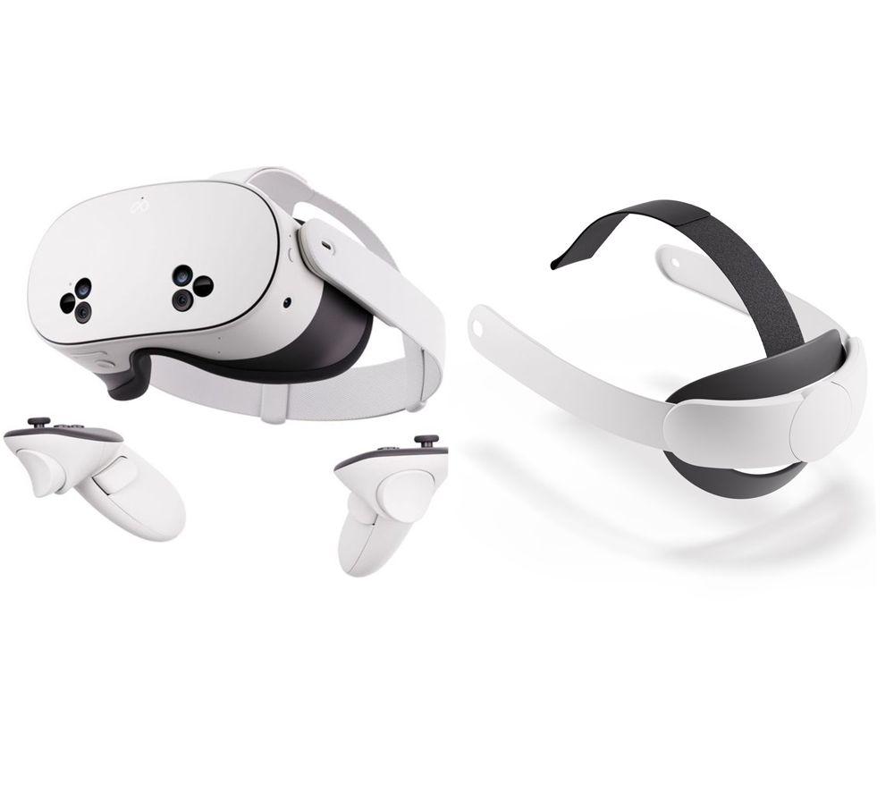META Quest 3S Mixed Reality Headset 128GB & Quest 3/3S Elite Strap Bundle