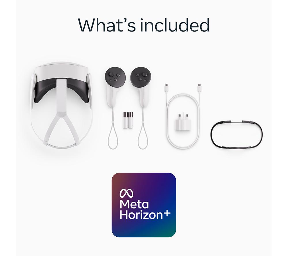 META Quest 3S Mixed Reality Headset 256 GB & Quest Link Cable USB Type-C Bundle
