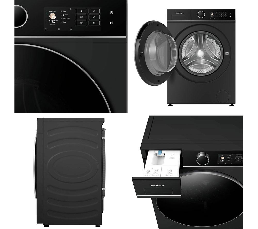 HISENSE KitchenFit 5i Series WF5I1245BBR WiFi-enabled 12 kg 1400 Spin Washing Machine - Black