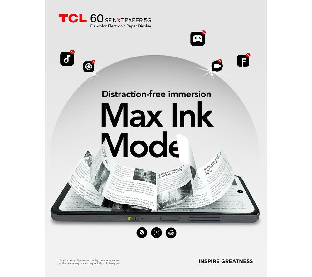 TCL 60 SE NXTPAPER 5G - 256 GB, Space Grey