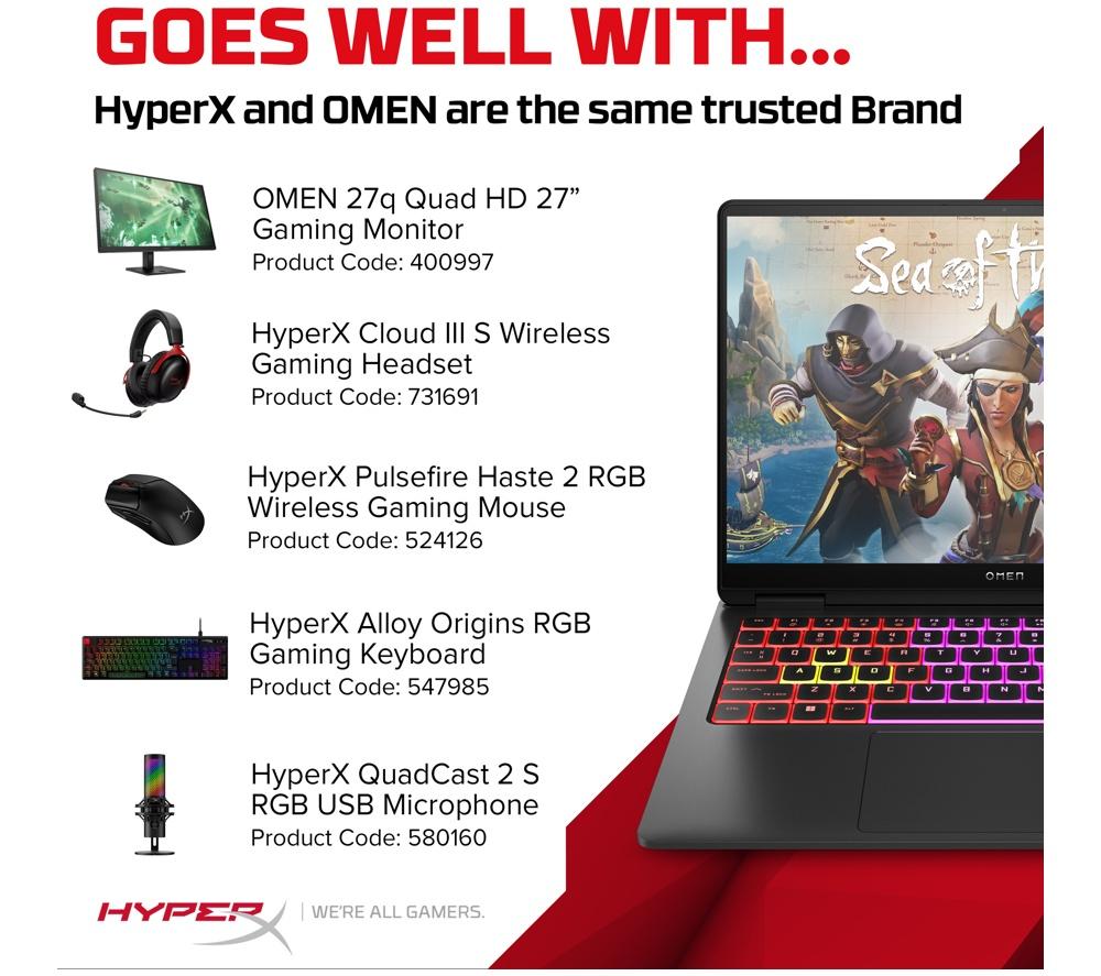 HP OMEN Transcend 14-fb1509na 14" Gaming Laptop - Intel® Core™ Ultra 9, RTX 5070, 1 TB SSD