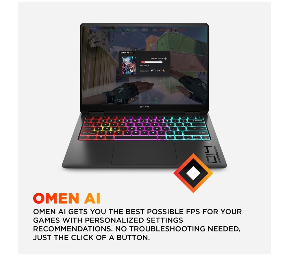 HP OMEN Transcend 14-fb1509na 14" Gaming Laptop - Intel® Core™ Ultra 9, RTX 5070, 1 TB SSD