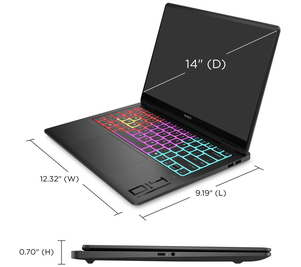 HP OMEN Transcend 14-fb1509na 14" Gaming Laptop - Intel® Core™ Ultra 9, RTX 5070, 1 TB SSD