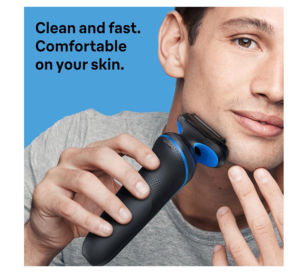 BRAUN Series 5 52-B7000cc Wet & Dry Shaver with SmartCare Centre - Blue