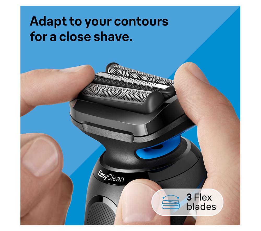 BRAUN Series 5 52-B7000cc Wet & Dry Shaver with SmartCare Centre - Blue