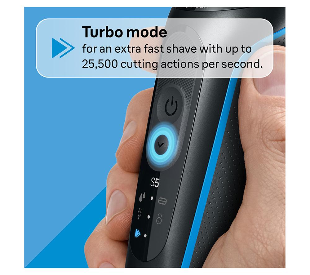 BRAUN Series 5 52-B7000cc Wet & Dry Shaver with SmartCare Centre - Blue