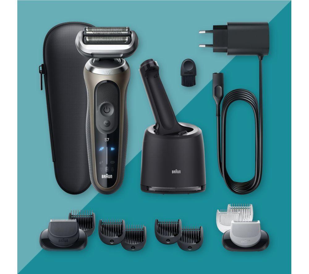 BRAUN Series 7 72-C7650CC Wet & Dry Foil Shaver & 4-in-1 SmartCare Centre - Gold