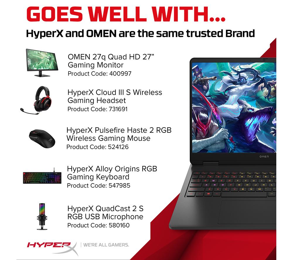 HP OMEN 16-an0502na 16" Gaming Laptop - Intel® Core™ Ultra 7, RTX 5060, 1 TB SSD