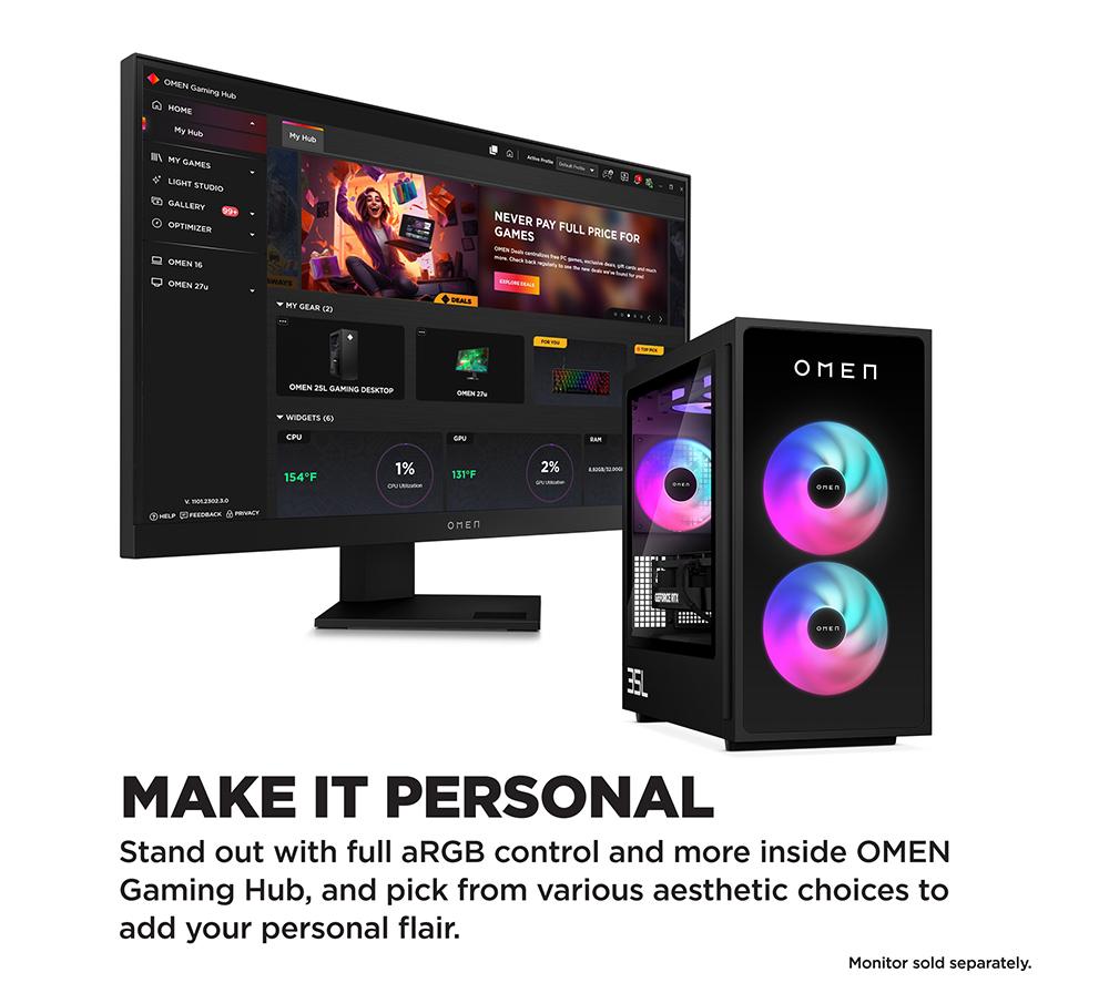 HP OMEN 35L Gaming PC - Intel® Core™ i7, RTX 5060 Ti, 1 TB SSD