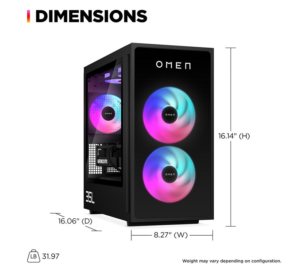 HP OMEN 35L Gaming PC - Intel® Core™ i7, RTX 5060 Ti, 1 TB SSD