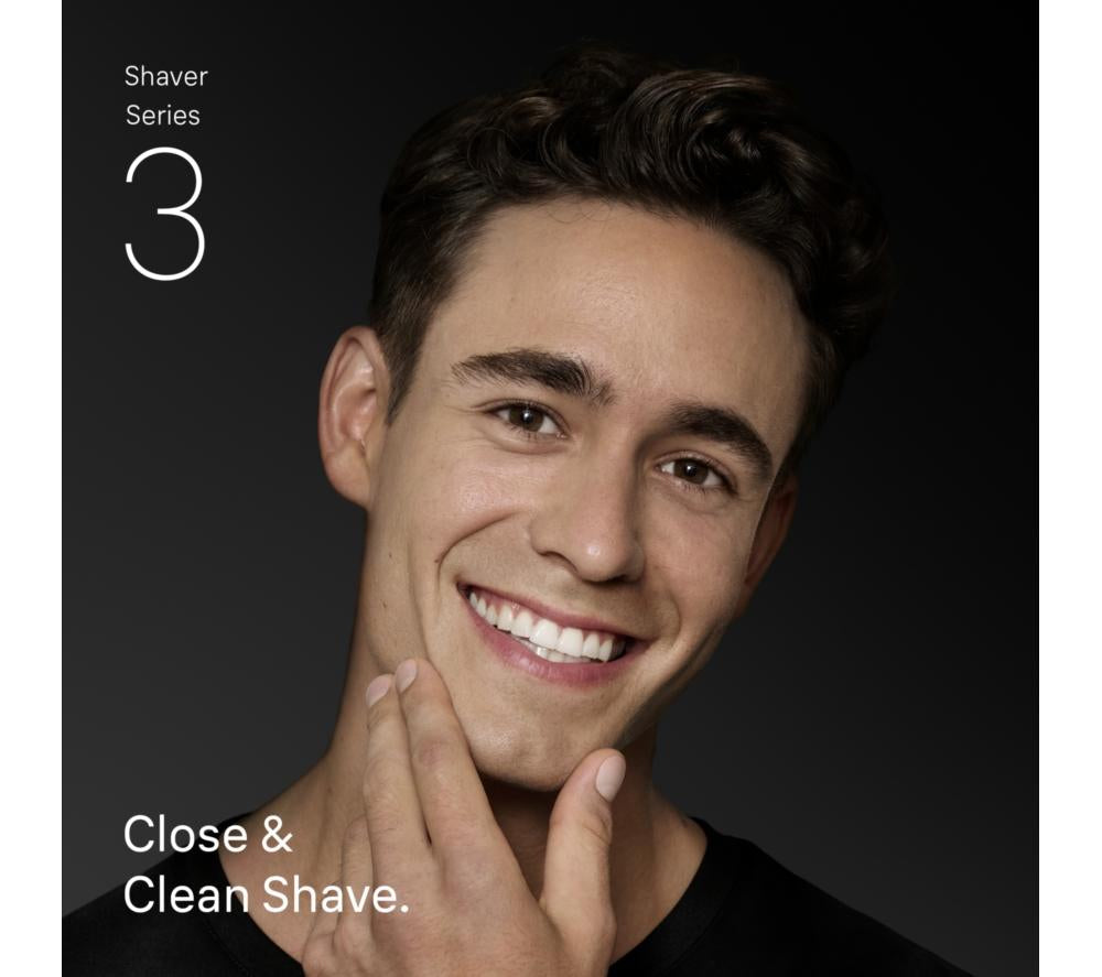BRAUN Series 3 310s Electric Wet & Dry Shaver - Black & Blue
