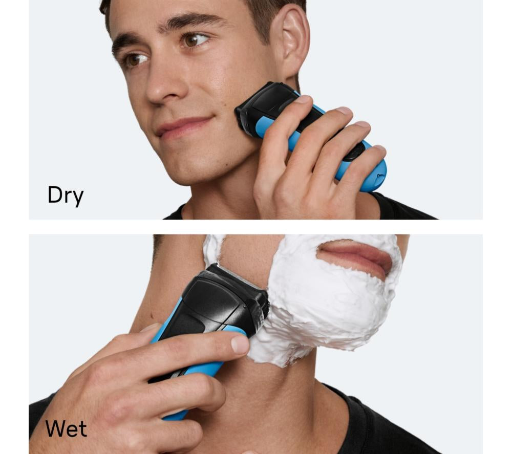 BRAUN Series 3 310s Electric Wet & Dry Shaver - Black & Blue