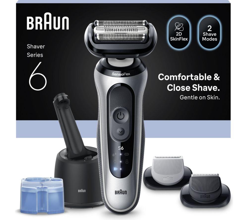BRAUN Series 6 62-S7650cc Wet & Dry Shaver & SmartCare Centre - Silver