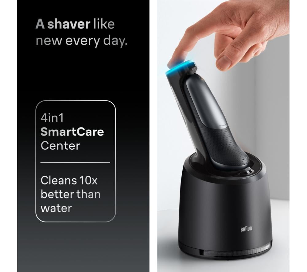 BRAUN Series 7 72-G7200CC Wet & Dry Foil Shaver & 4-in-1 SmartCare Centre - Grey