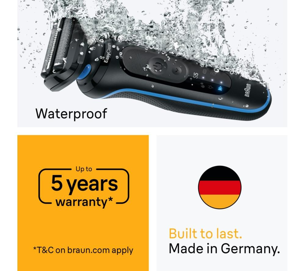 BRAUN Series 5 52-B1650s Electric Shaver - Blue
