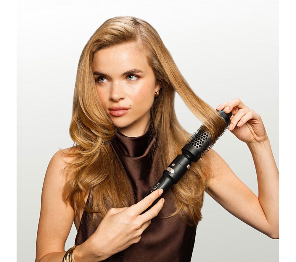 Moldeador de pelo giratorio REVAMP Multi Style Revolve 3 en 1 - Negro y dorado
