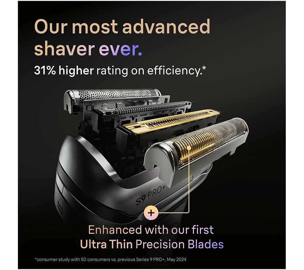 BRAUN Series 9 Pro+ 9667cc Wet & Dry Electric Shaver - Silver