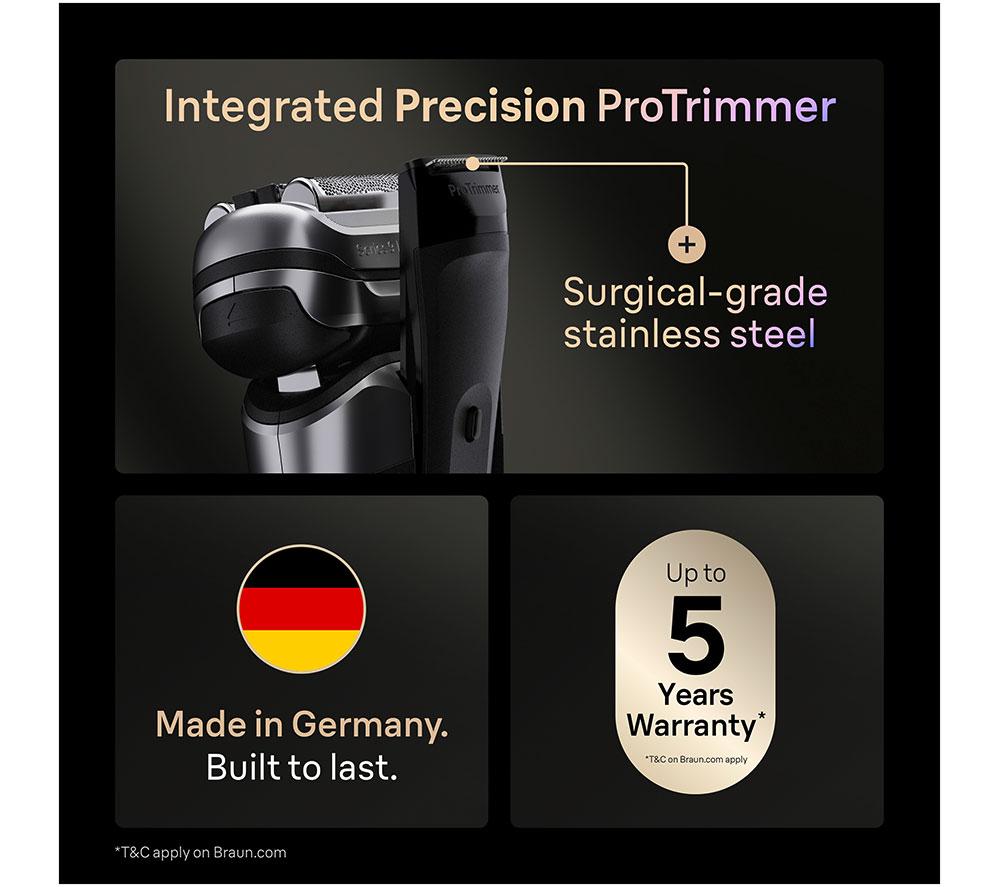 BRAUN Series 9 Pro+ 9667cc Nass- & Trockenrasierer – Silber
