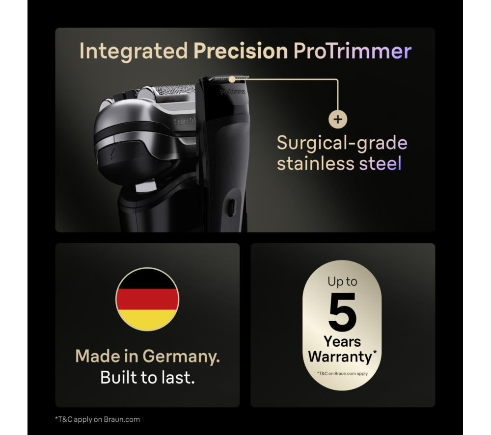 BRAUN Series 9 Pro+ 9670cc Wet & Dry Electric Shaver - Black