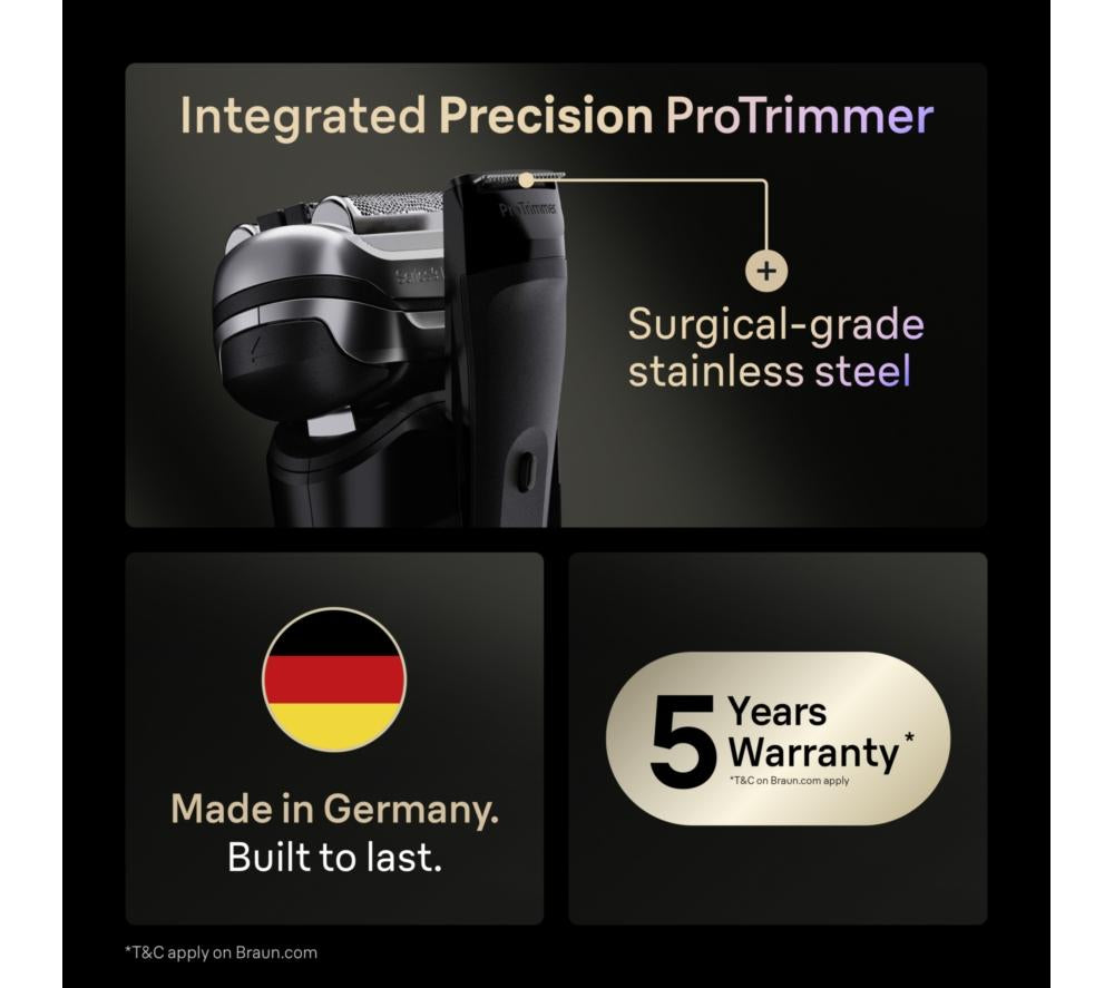 BRAUN Series 9 Pro+ 9610s Wet & Dry Electric Shaver - Black