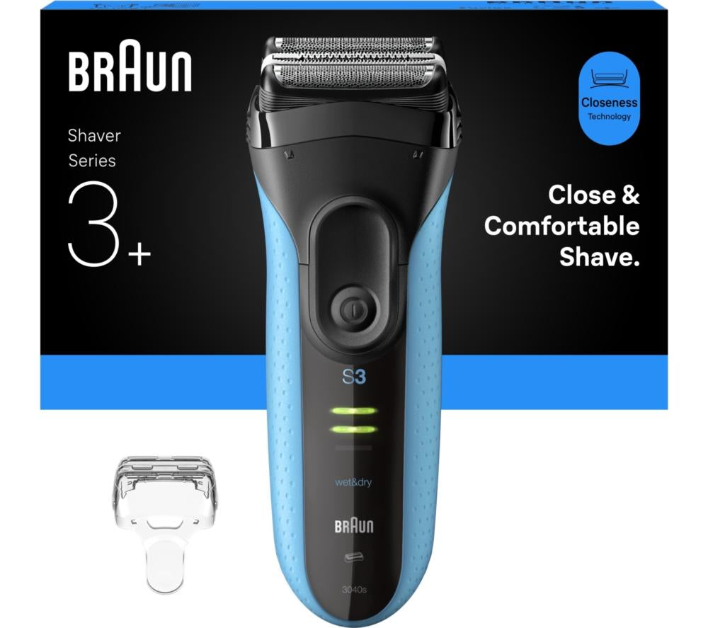 BRAUN Series 3+ 3040s Electric Wet & Dry Foil Shaver - Black